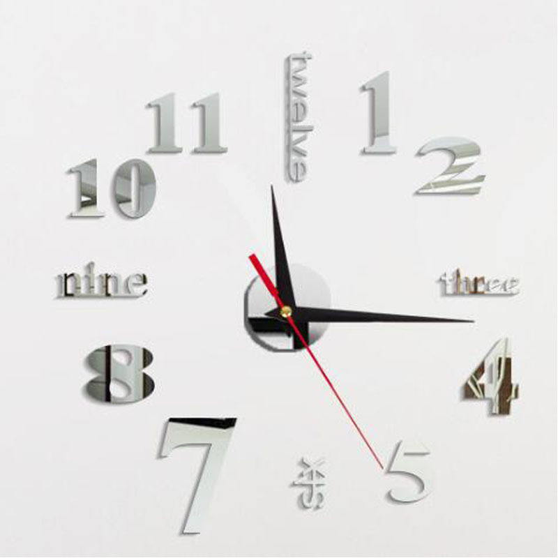 Fuente de la fábrica creativa transfronteriza DIY Reloj de pared personalizado reloj decorativo estudio sala de estar Reloj de pared reloj de acrílico