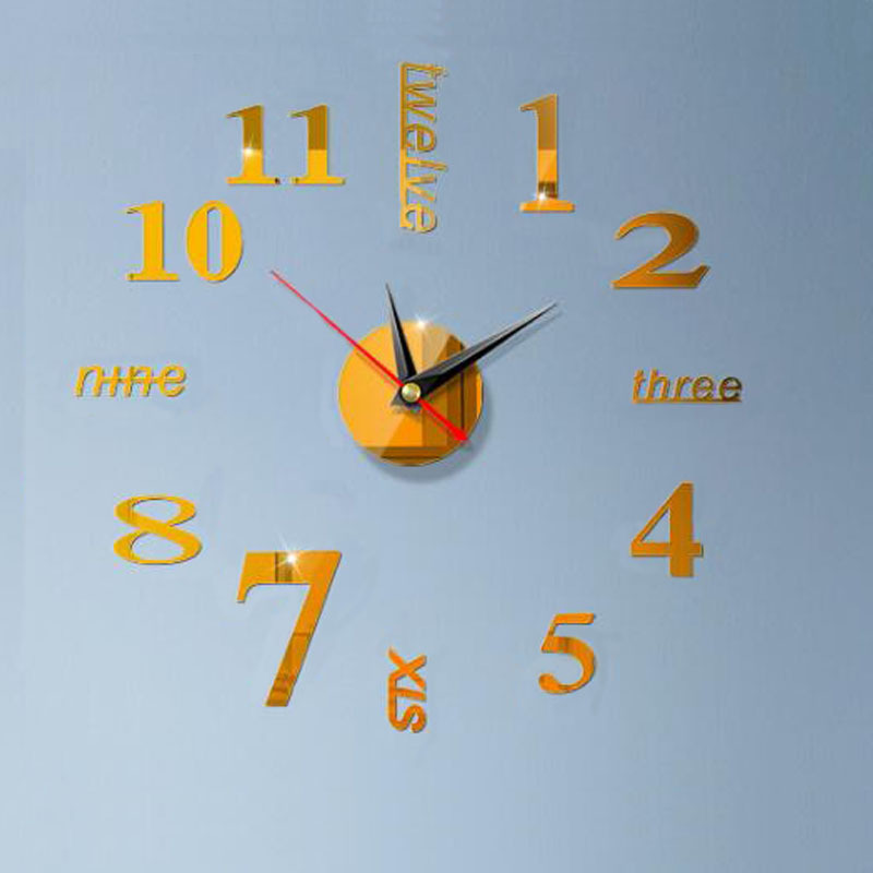 Fuente de la fábrica creativa transfronteriza DIY Reloj de pared personalizado reloj decorativo estudio sala de estar Reloj de pared reloj de acrílico