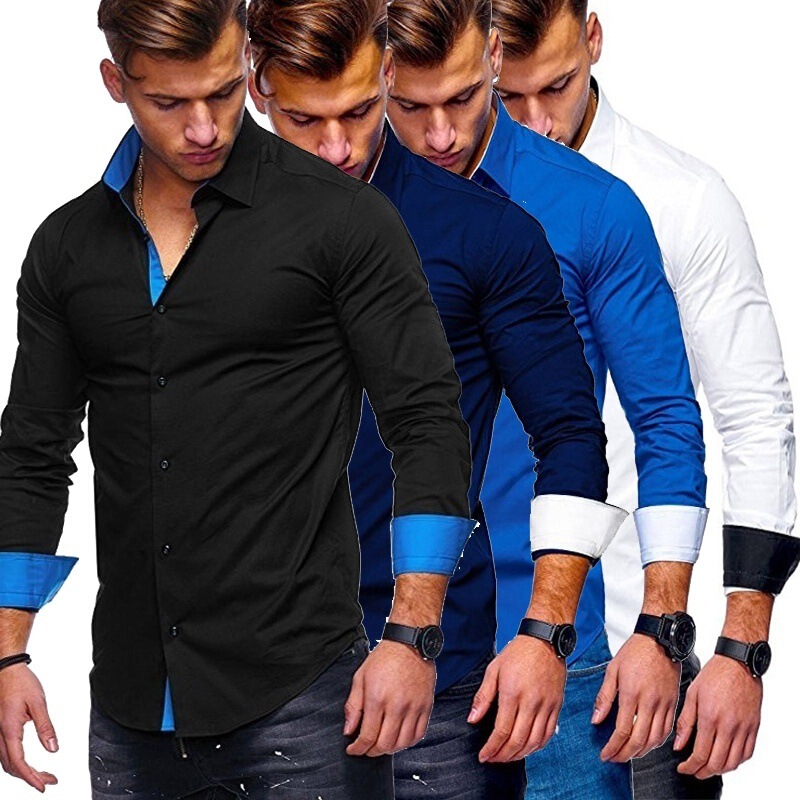 Foreign trade wholesale new special AliExpress hot men's European size basic men's shirt