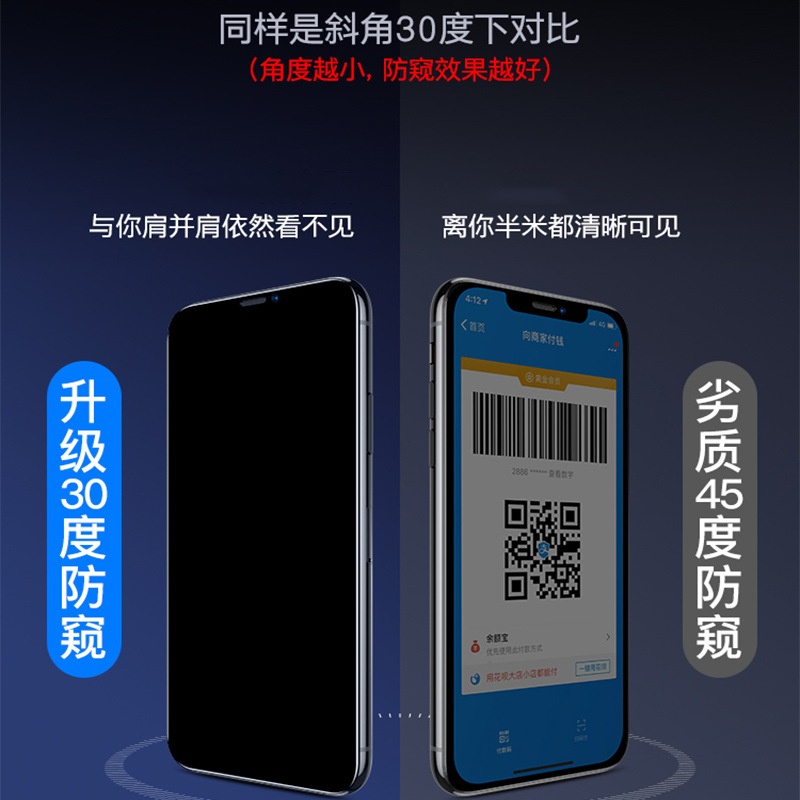 Película de Vidrio Templado Anti-Espía para iPhone 17, Pantalla Completa con Serigrafía para Apple 14, Alta Transparencia, Anti-Voyeurismo para iPhone 15.