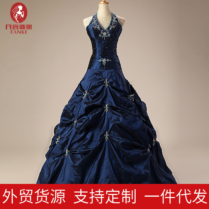 Hanging Neck Dress Slim Bandage Dinner Annual Meeting Stage Performance Host Art Test Wedding Dress One Generation Hanging Neck Dress Slim Bandage Dinner Annual Meeting Stage Performance Host Art Test Wedding Dress One Generation