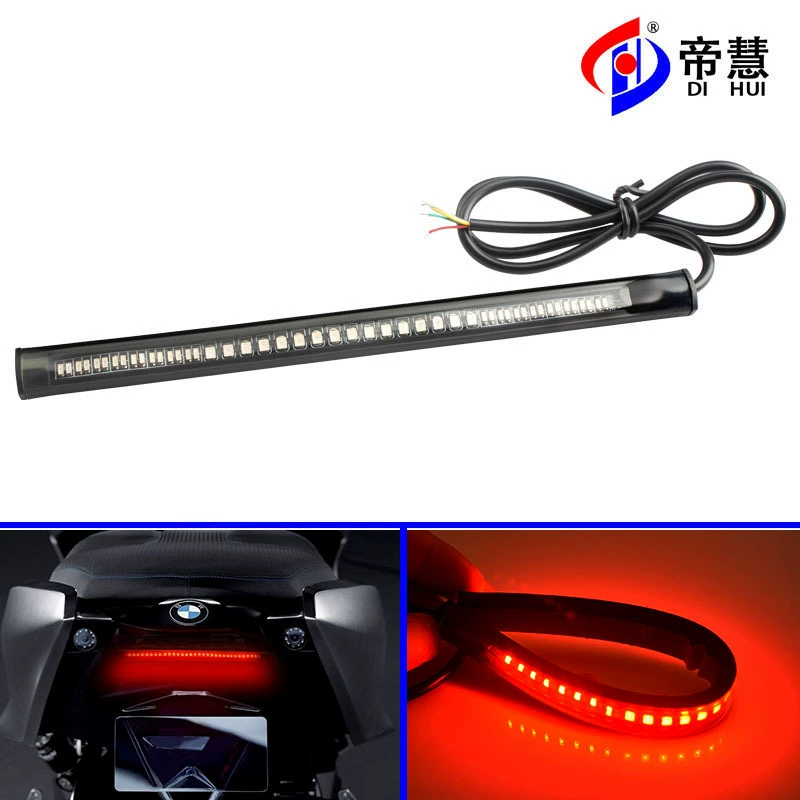 48SMD мотоцикл световая полоса светодиодный стоп-сигнал поворотник рукав мотоцикл номерной знак задний фонарь