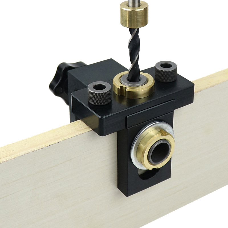 Carpintería tres en uno de perforación de agujero recto localizador de madera redonda Tenon localizador de muebles puncher conector puncher