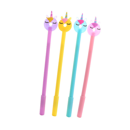 Creative Donut Gel Pen Cute Student Stationery Cartoon Unicorn Water Pen Office Supplies Signature Pen Wholesale
