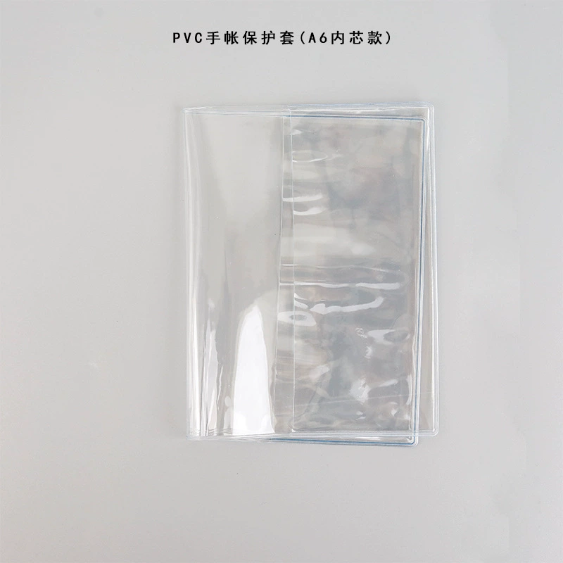 Transparent PVC Book Cover — Waterproof Notebook Jacket for Students, A6 & A5 Options