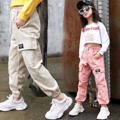 Girls' Pants Autumn Collection 2024 New Children's Medium and Large Pants Casual Pants 12-Year-Old Little Girl 13 Work Pants Trendy