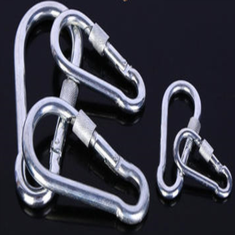 钢丝绳快挂保险钩 链条扣葫芦扣 弹簧钩登山扣 链条链接带锁挂扣