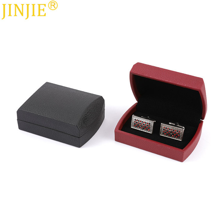 批发高品质高档袖扣盒子 包装饰品盒环保翻盖袖扣盒cufflinks box
