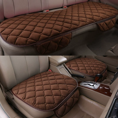 Cushion General Car Cushion, Wool pad - diamond-three-piece-set-brown
