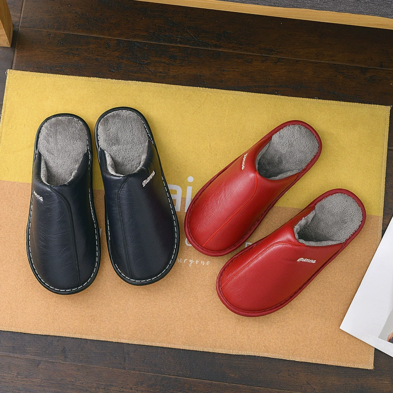 Дно из говяжьих сухожилий, мужские и женские хлопковые тапочки, сумка для любителей толстого дна с теплыми нескользящими кожаными тапочками для общежития осенью и зимой, поколение волос