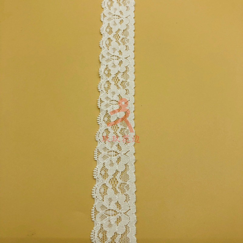 弹力花边3CM蕾丝花边内衣花边裙摆花边DIY辅料弹力小边现货供应