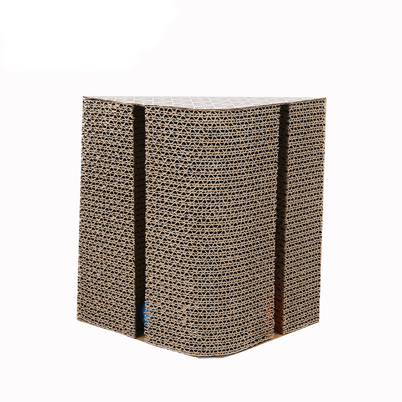 Leyoupai gato de juguete para mascotas garra amoladora gato suministros de papel corrugado triángulo creativo gato tablero del rasguño