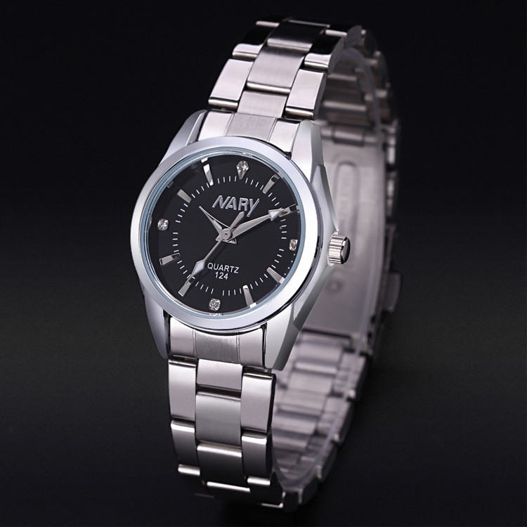 NARY/NARY Internet Celebrity Watch mujer elegante diamante incrustado simple impermeable reloj de cuarzo reloj de mujer al por mayor 124