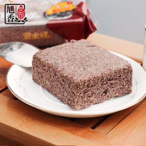 Xuxiangzhai Black Rice Cake Black Rice Bread Steamed Cake Whole Grain Breakfast Cakes Snacks Shanghai Specialty Direct Manufacturer Wholesale