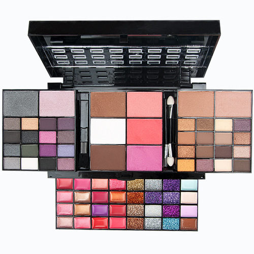 74-color eye shadow makeup palette, lip gloss, blush, foundation, glitter makeup combo set, cross-border makeup