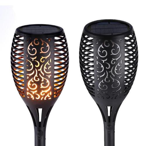 Solar flame lamp outdoor courtyard lawn lamp landscape floodlight garden ground 33LED induction torch lamp