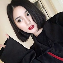 现货批发外贸出口bobo假发女短直发时尚波波头女短发化纤头套短款