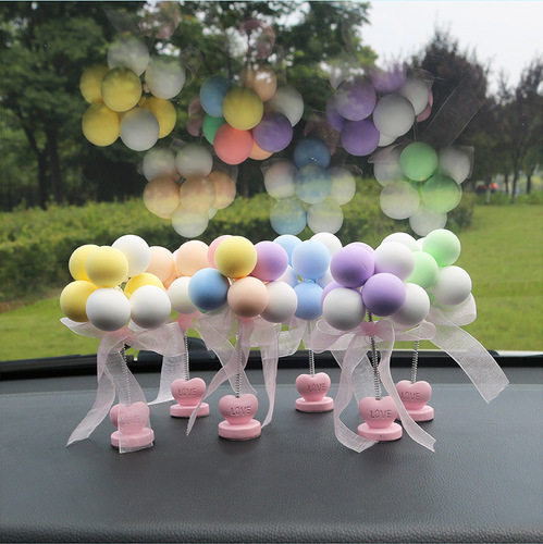 Spring shaking head confession balloon interior car ornaments cute creative center console dashboard personalized decoration car