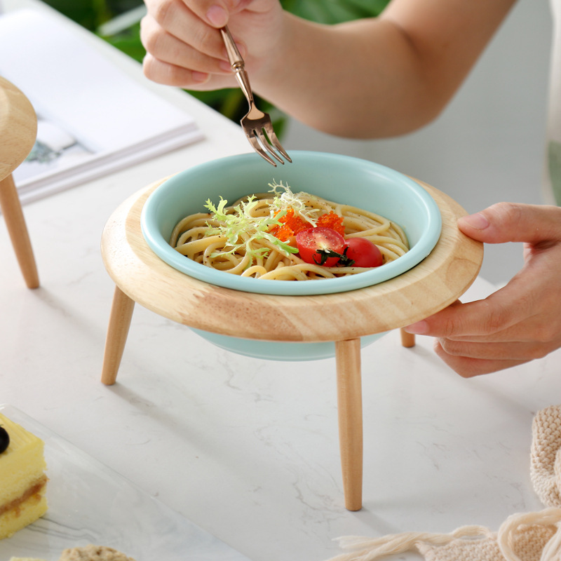 Ensalada de fruta de cerámica nórdica creativa Casa de cerámica sala de estar de fruta Placa de fruta caramelo seco tazón de gato y perro