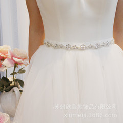 Y009 Korean style wavy diamond piece bridal girdle versatile slimming wedding dress accessories wedding belt