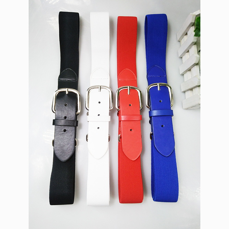 Elastic imitation leather belt custom men and women outdoor sports elastic pin buckle baseball belt golf pu outer belt