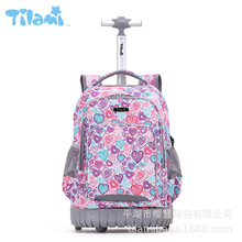 厂家销售 中小学生拉杆书包 手拉书包 儿童书包 旅行双肩包