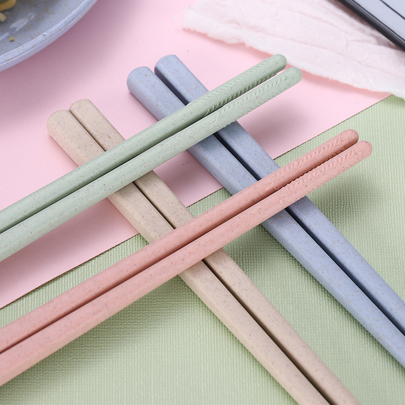 Palillos creativos de paja de trigo de 20 cm, estilo japonés, para restaurantes y hoteles, 4 pares para uso doméstico.