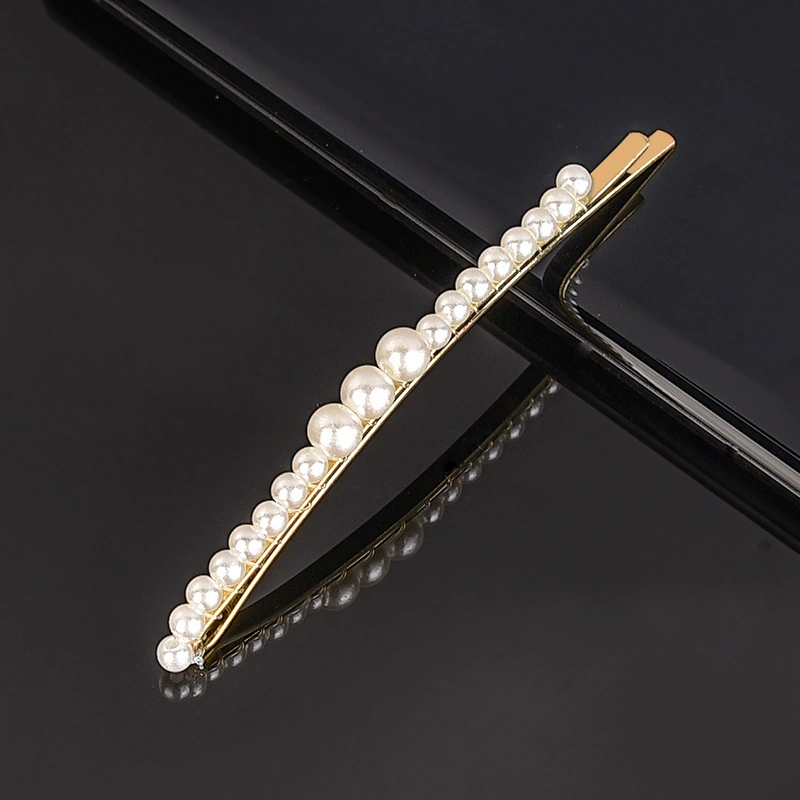 handmade Pearl Hair Clip, Woven Bow Design, 9 cm, Korean Simple Elegant