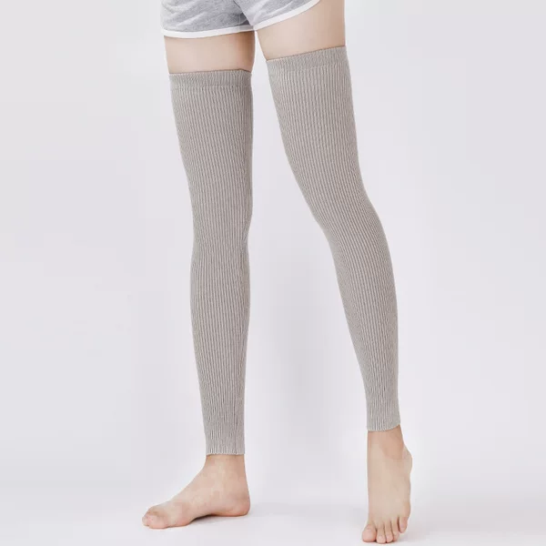 Cashmere leggings over-the-knee socks wool kneecap cover lengthened thickened warm old cold legs men and women autumn and winter anti-slip
