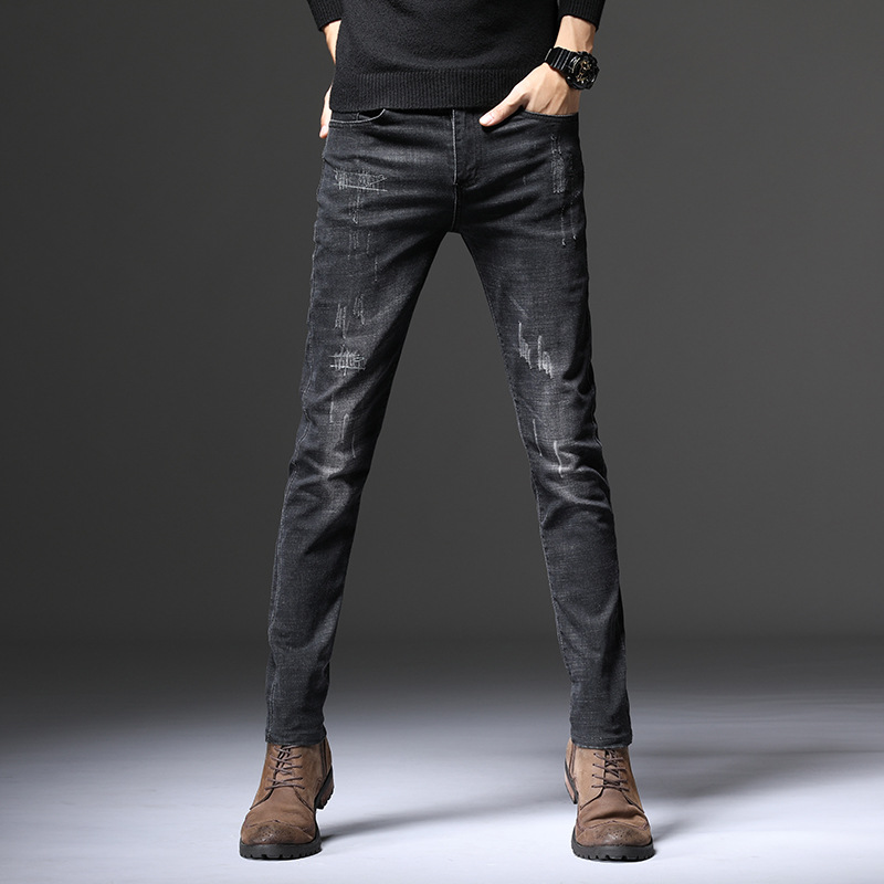 Black autumn jeans