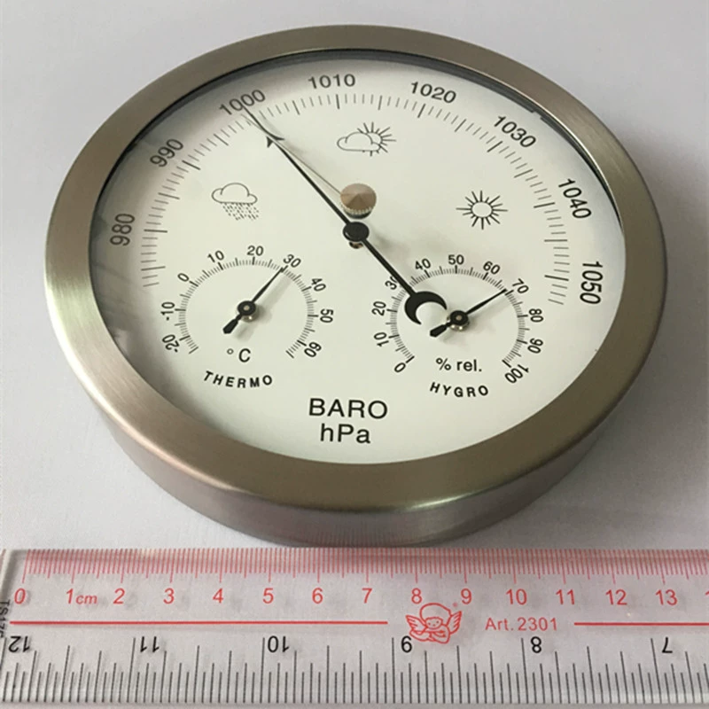 Большая нержавеющая сталь метеостанции 138THB метра температуры и влажности барометра автоматическая