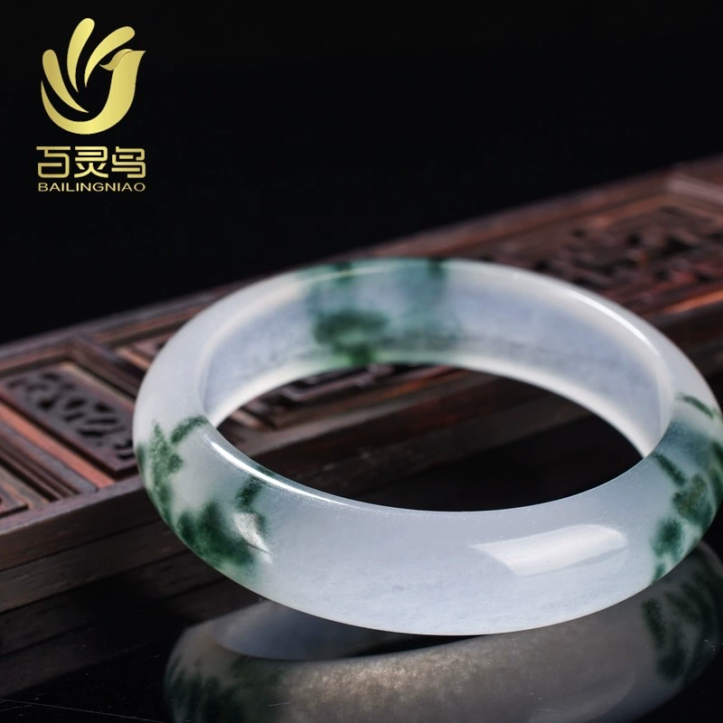 Emerald bracelet Myanmar jade, ice imitation
