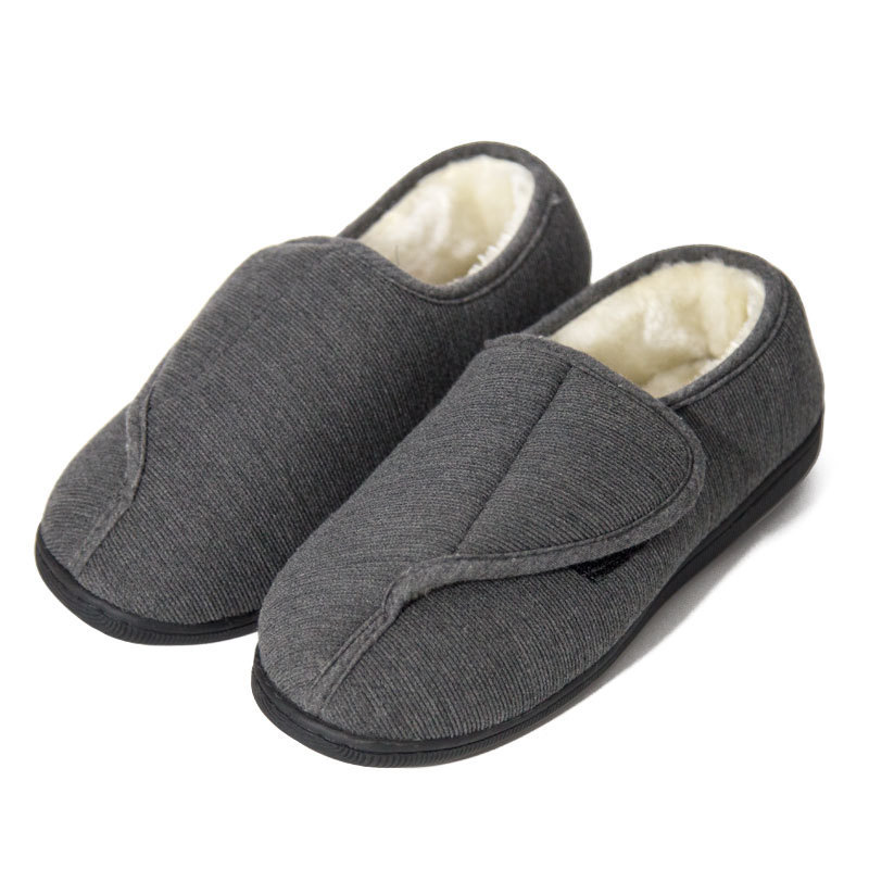 Spot cross-border e-commerce Amazon autumn and winter foot swelling wide foot fat men and women adjustable foot deformation cotton slippers