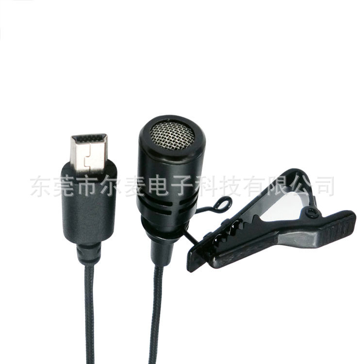 Micrófono de clip USB Micro de 10 pines para cámara, grabación de audio profesional