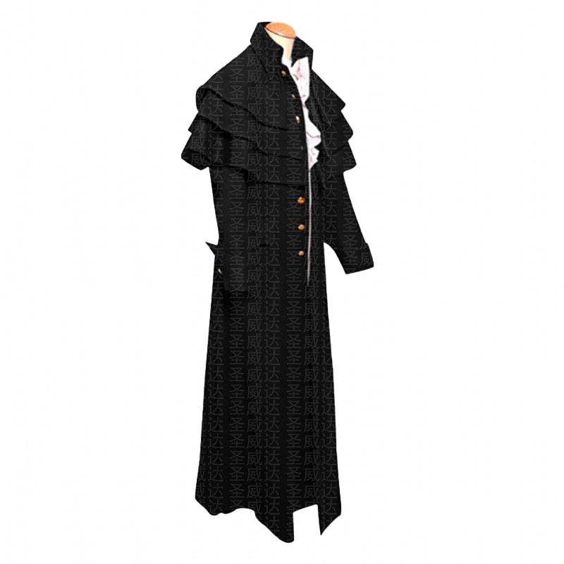 Disfraz de Sacerdote Medieval de Talla Grande Europeo y Americano, Chaqueta con Cuello Alto y Botones, Uniforme de Disfraz para Escenario, Fantasía Europea y Americana