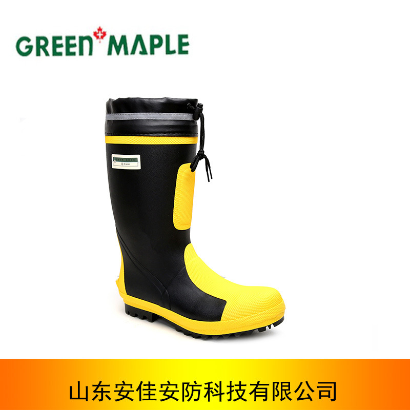 厂家直销 男款防砸防刺防静电橡胶雨靴 钢头钢底劳保橡胶工矿雨靴