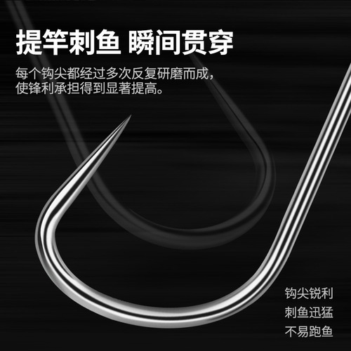 Boxed Barbed Jumbo Hook Black Pit Fishing for Big Fish Silver Carp, Barbs Removed, Ishigaki Improved Titanium Alloy Fishing Hook