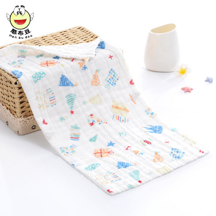 일용품 수건, 노점상품, 슈퍼마켓 대형 세안타월 35*75cm, 순면 고밀도 워싱 거즈, 부드럽고 물을 잘 흡수합니다.