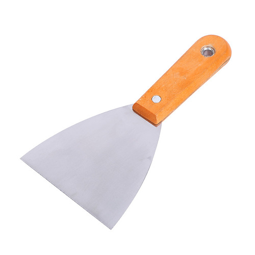 Oil putty knife wooden double clamp mirror scraping knife, stainless steel handle scraping knife, cement putty knife, gray scraping knife