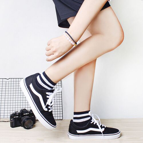 Socks, women's Japanese mid-tube socks, spring and summer, preppy style, cartoon boat socks, cotton sports, all-matching breathable short socks wholesale
