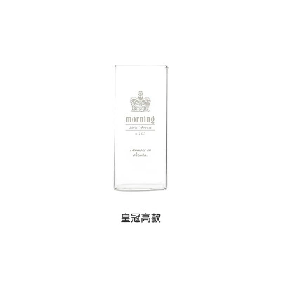 Square Borosilicate Glass Cup, 301–400 ml, Large Capacity Transparent Breakfast Mug