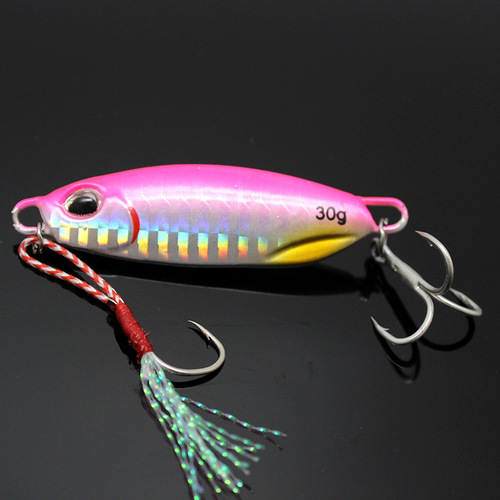Short version duo iron plate road sub bait Lu Ya bank cast iron plate wrapped lead fish sequin lead fish small iron plate blood groove hook