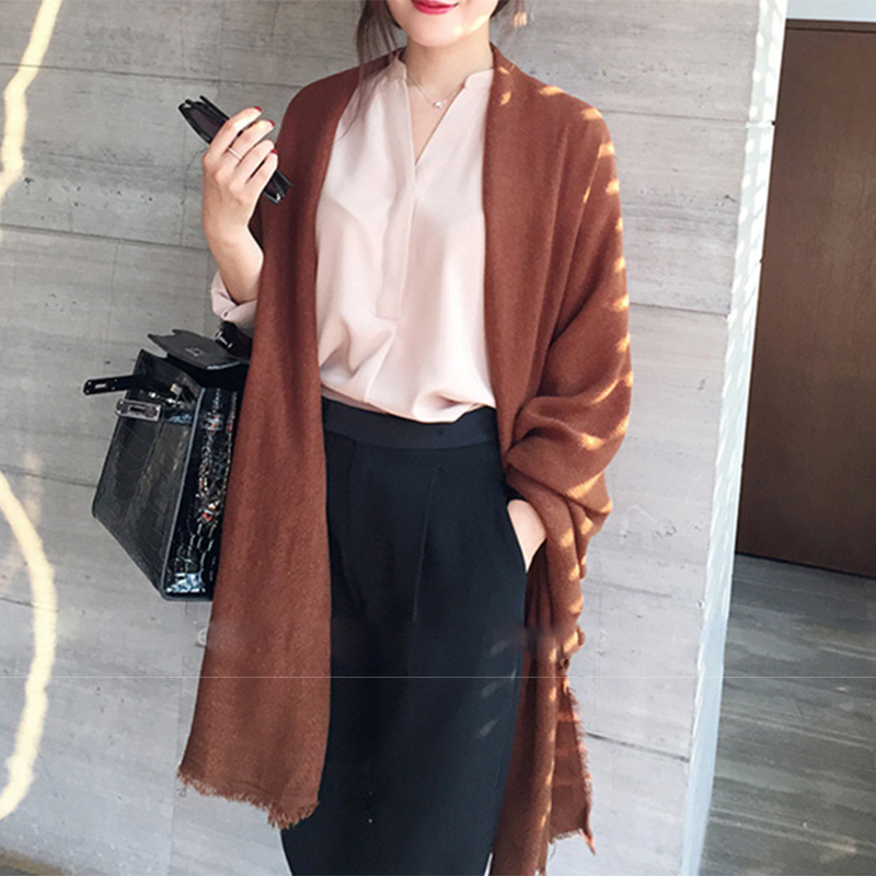Women's Soft Imitation Cashmere Shawl Scarf Winter Thickened Warm_voghion.com
