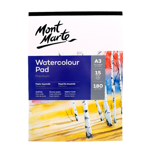 Montmartre cross-border watercolor book 180g 12 pages a4a5 ​​handmade cotton pulp paper watercolor paper glue bound watercolor book