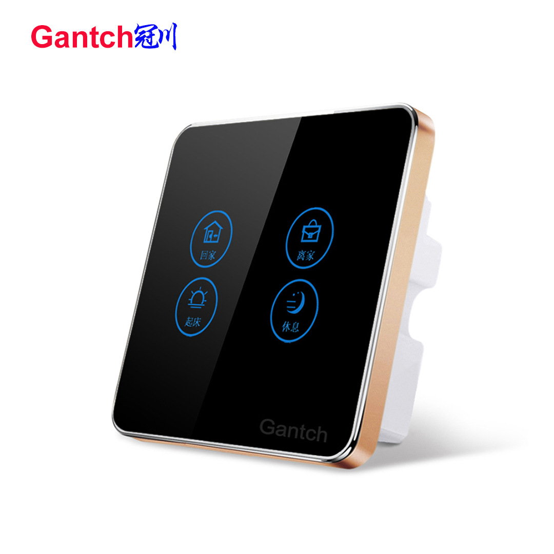 zigbee智能家居场景情景86触摸手机远程AI语控制定时联动灯光窗帘