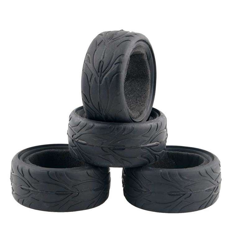 Neumático de carreras plano para coche modelo 1/10, adecuado para neumáticos de carreras callejeras ARRMA HSP TRAXXAS.