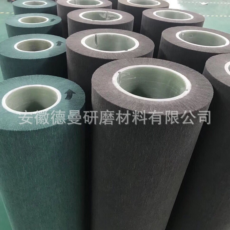 供应百洁布尼龙辊刷 拉丝滚轮 铝合金去毛刺抛光轮