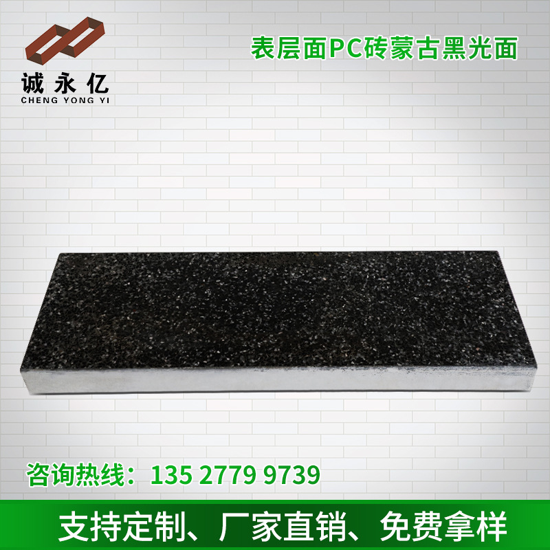 表层面PC砖蒙古黑光面仿花岗石材砖 户外庭院园林别墅水磨路面砖