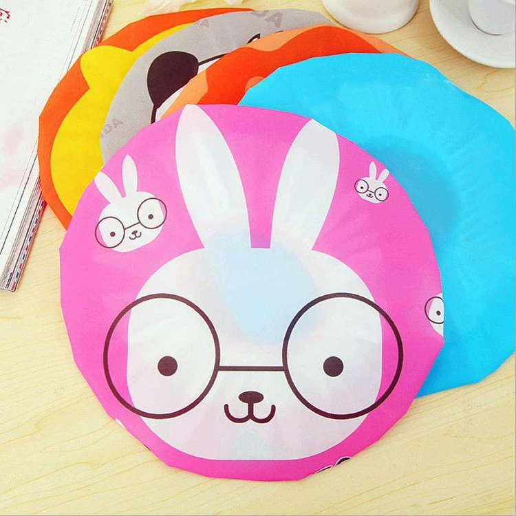 Cartoon waterproof shower cap, hair cap