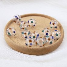 DIY手工饰品配件烤漆透明点点圆玻璃泡泡耳饰发饰串珠材料配件